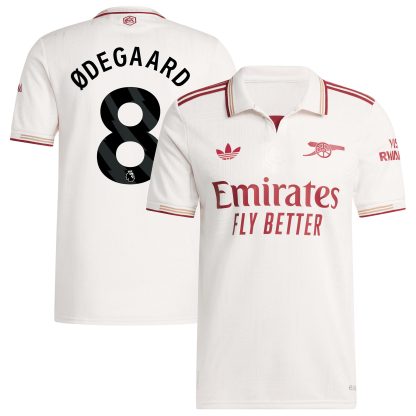 Arsenal adidas Third Authentic Shirt 2025-26 with Ødegaard 8 printing