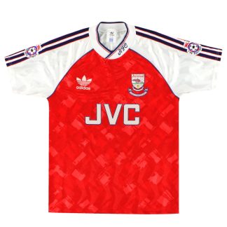 1990-92 Arsenal adidas 'Champions' Home Shirt S - Arsenal / Very good / Small