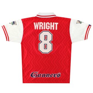 1996-98 Arsenal Nike Home Shirt Wright #8 L - Arsenal / Very Good / Large