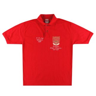 1998 Arsenal 'Double Winners' Polo Shirt L - Arsenal / Excellent / Large