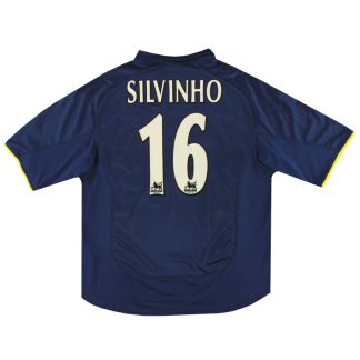 2000-02 Arsenal Nike European Shirt Silvinho #16 XL - Arsenal / Mint / XL