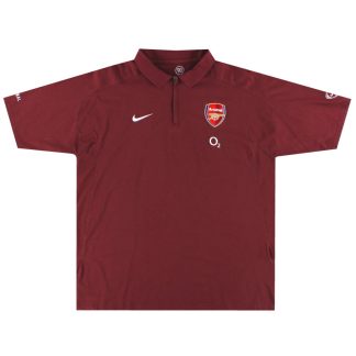 2005-06 Arsenal Nike 1/4 Zip Polo Shirt M - Arsenal / Very good / Medium