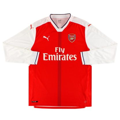 2016-17 Arsenal Puma Home Shirt L/S XL - Arsenal / Excellent / XL