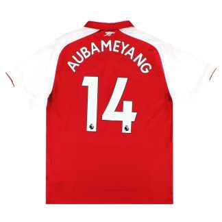 2017-18 Arsenal Puma Home Shirt Aubameyang #14 XL - Arsenal / Excellent / XL