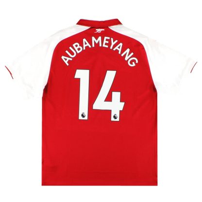 2017-18 Arsenal Puma Home Shirt Aubameyang #14 XL - Arsenal / Excellent / XL