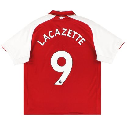 2017-18 Arsenal Puma Home Shirt Lacazette #9 L - Arsenal / Excellent / Large