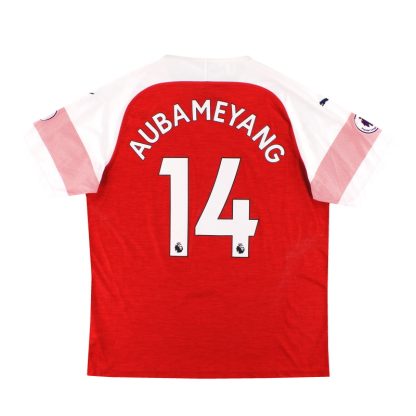 2018-19 Arsenal Puma Home Shirt Aubameyang #14 XL - Arsenal / Excellent / XL