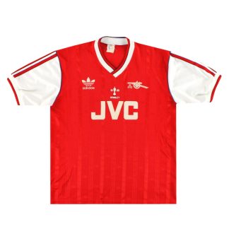 1988-90 Arsenal adidas 'Wembley' Home Shirt #9 XL - Arsenal / Excellent / XL