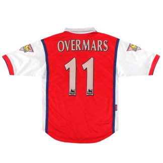 1998-99 Arsenal Nike Home Shirt Overmars #11 S - Arsenal / Very Good / Small