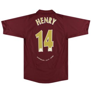 2005-06 Arsenal Nike Commemorative Highbury Home Shirt Henry #14 L - Arsenal / Very Good / Large