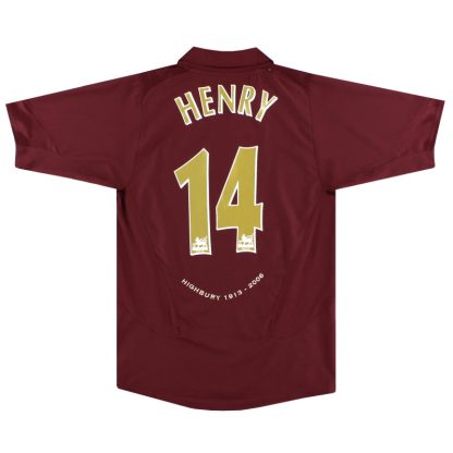 2005-06 Arsenal Nike Commemorative Highbury Home Shirt Henry #14 L - Arsenal / Very Good / Large