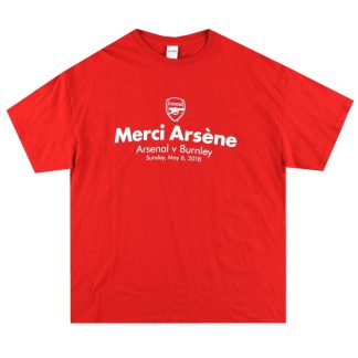 2017-18 Arsenal 'Merci Arsene' Graphic Tee XL - Arsenal / Excellent / XL