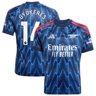 Arsenal adidas Away Shirt 2025-26 - Kids with Gyökeres 14 printing