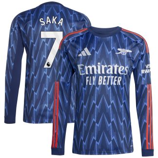 Arsenal adidas Away Shirt 2025-26 - Long Sleeve with Saka 7 printing