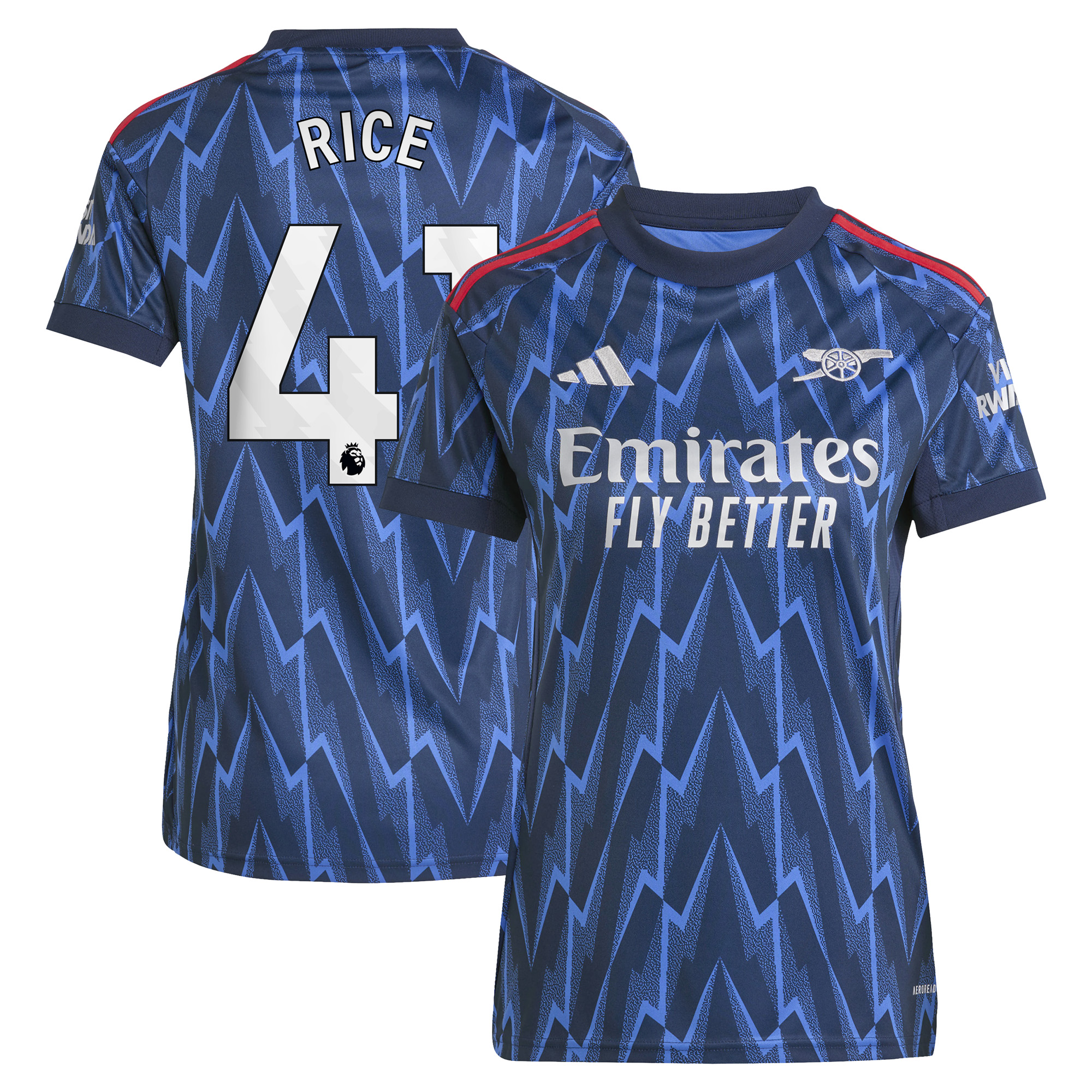 Arsenal adidas Away Shirt 2025-26 - Womens with Rice 41 printing