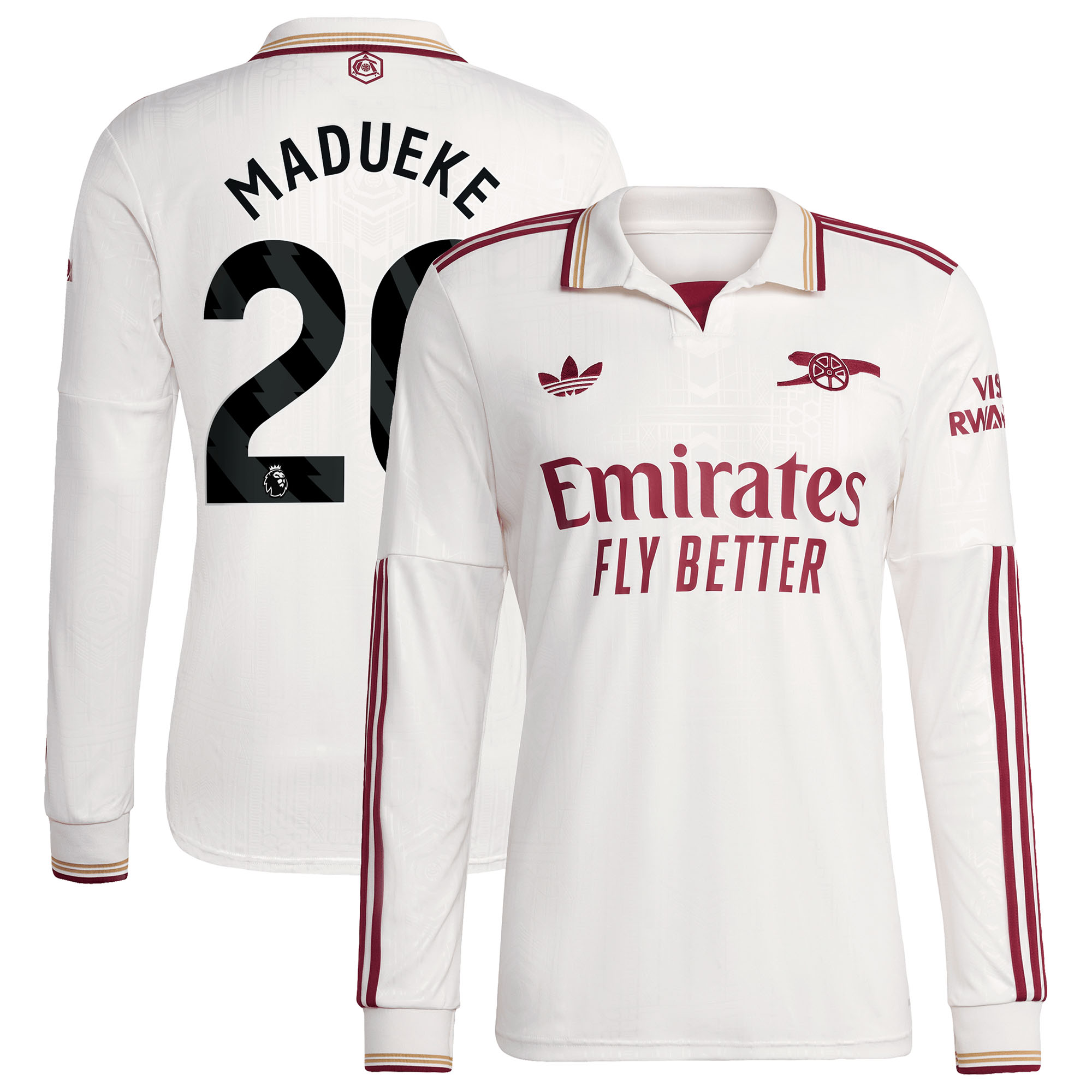 Arsenal adidas Third Shirt 2025-26 - Long Sleeve with Madueke 20 printing