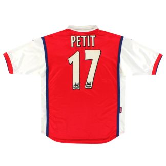 1998-99 Arsenal Nike Home Shirt Petit #17 XL - Arsenal / Excellent / XL