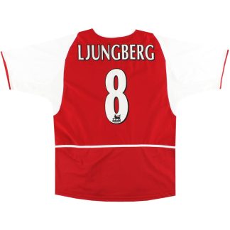 2002-04 Arsenal Nike Home Shirt Ljungberg #8 XL - Arsenal / Excellent / XL