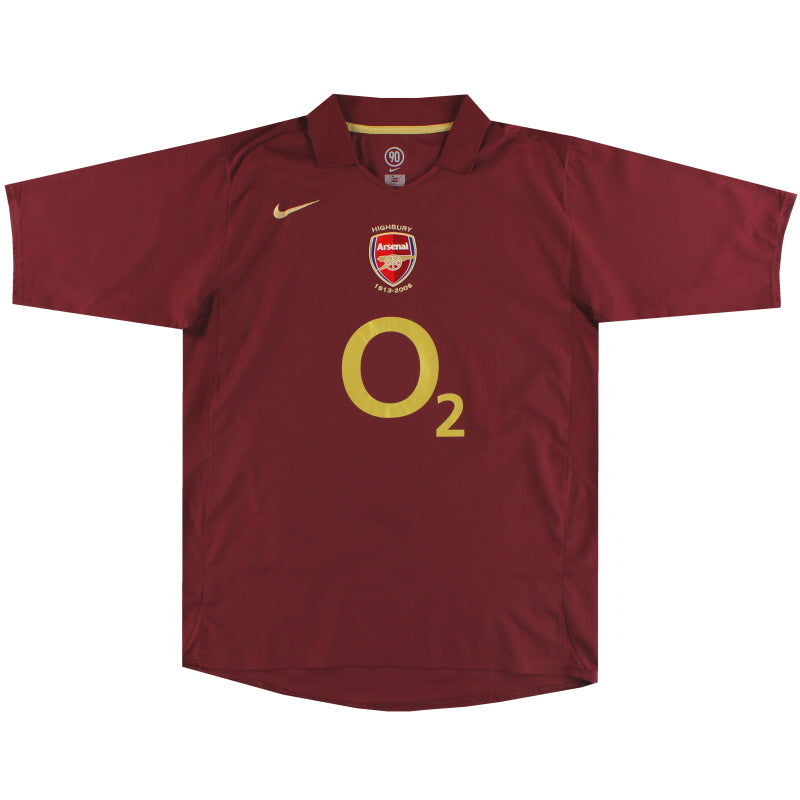 2005-06 Arsenal Nike Commemorative Highbury Home Shirt *Mint* L - Arsenal / Mint / Large