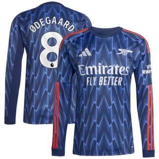 Arsenal adidas Away Shirt 2025-26 - Long Sleeve with Ødegaard 8 printing