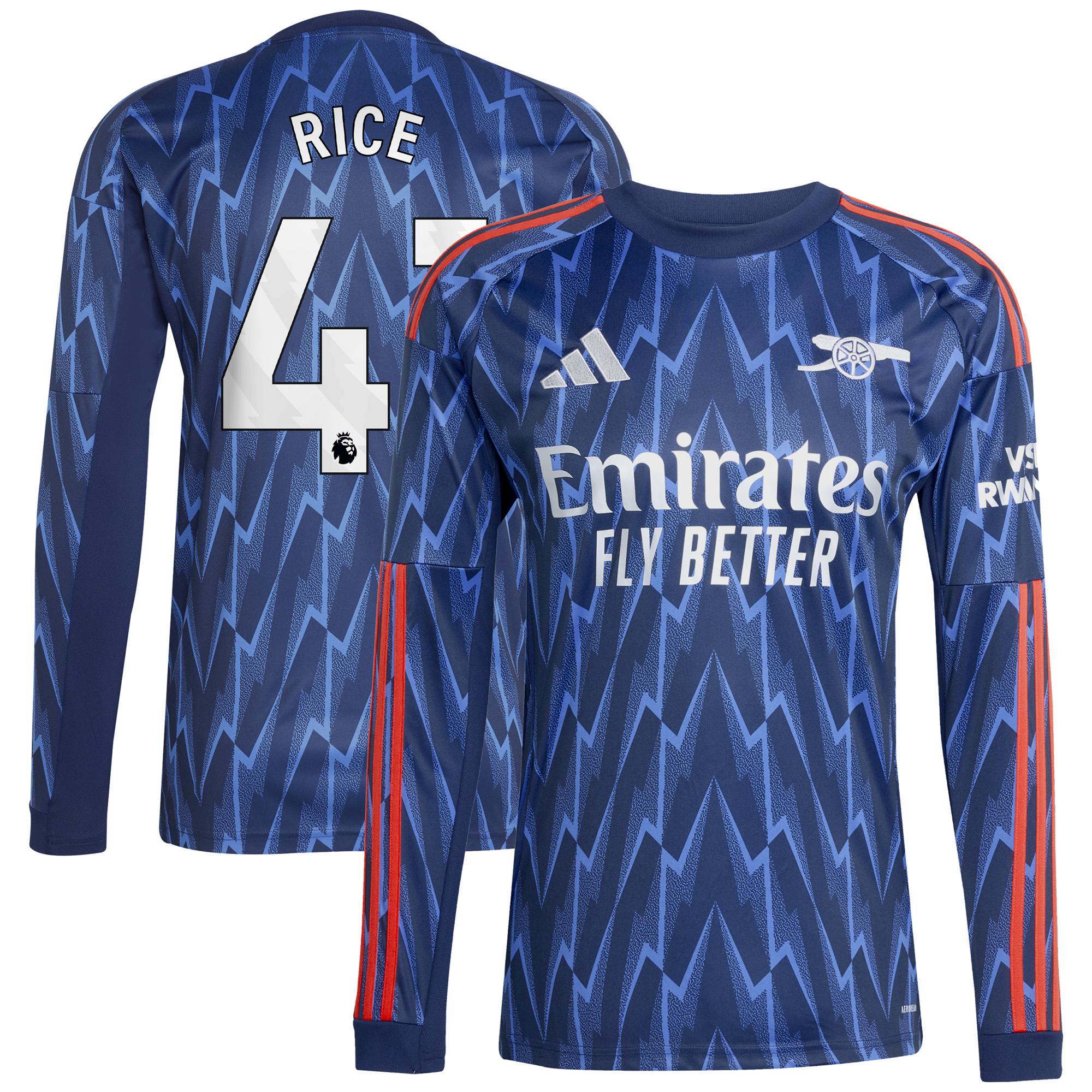 Arsenal adidas Away Shirt 2025-26 - Long Sleeve with Rice 41 printing