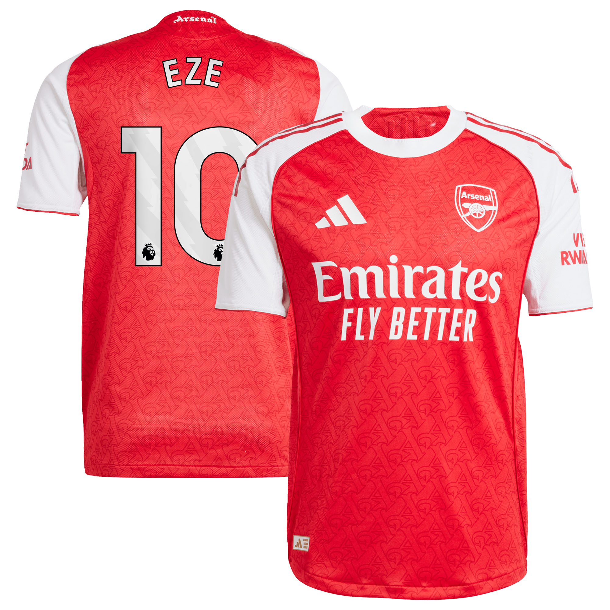 Arsenal adidas Home Authentic Shirt 2025-26 with Eze 10 printing