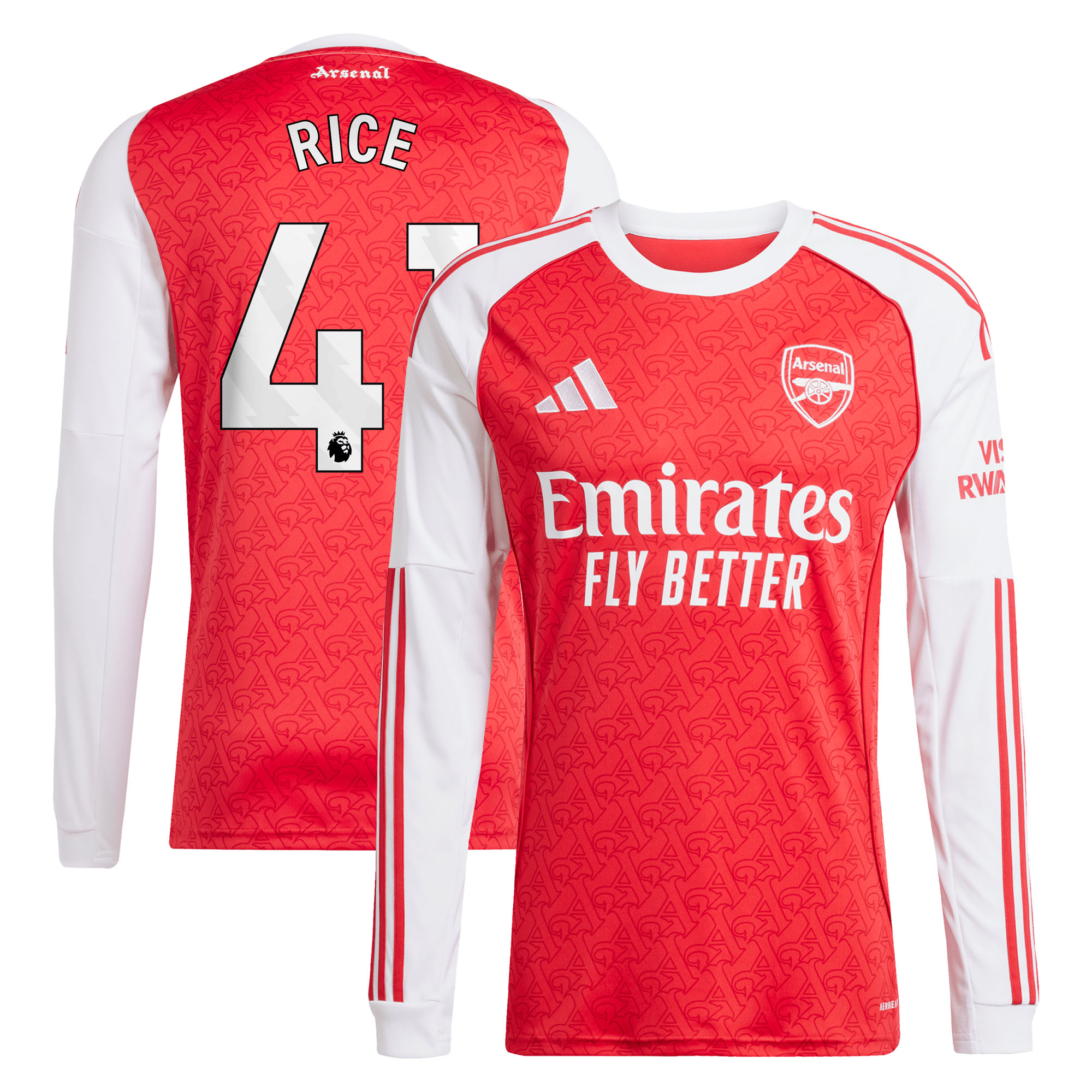 Arsenal adidas Home Shirt 2025-26 - Long Sleeve with Rice 41 printing