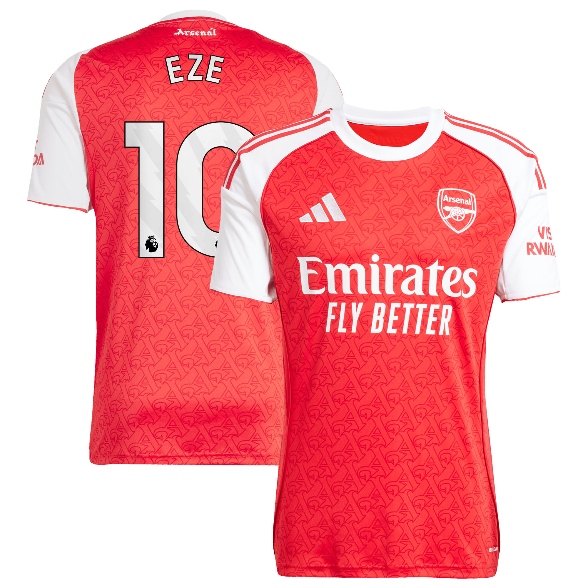 Arsenal adidas Home Shirt 2025-26 with Eze 10 printing