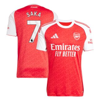 Arsenal adidas Home Shirt 2025-26 with Saka 7 printing