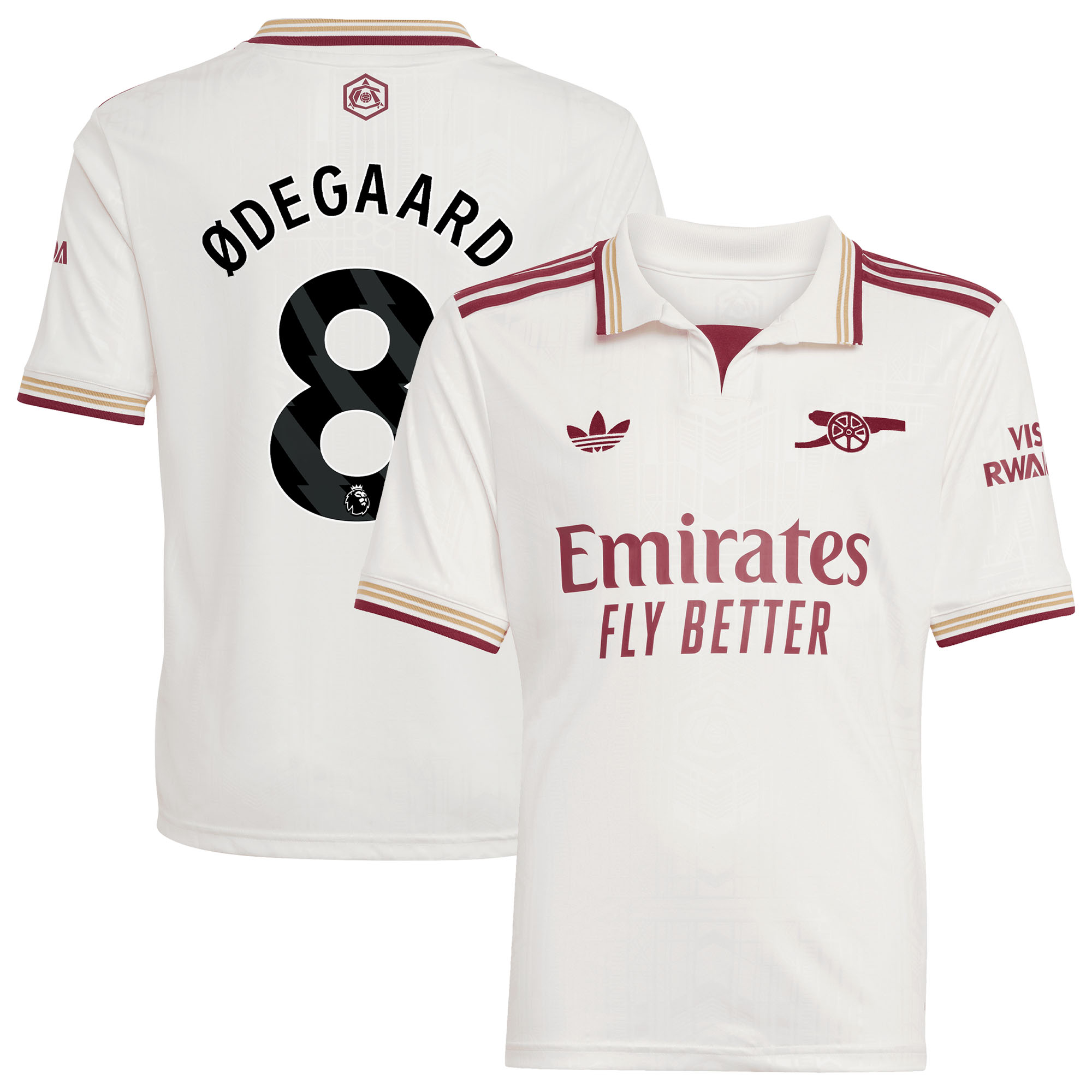 Arsenal adidas Third Shirt 2025-26 - Kids with Ødegaard 8 printing