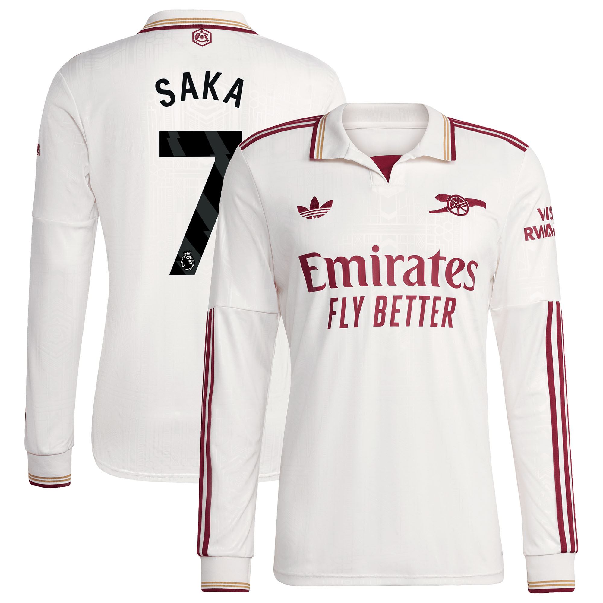 Arsenal adidas Third Shirt 2025-26 - Long Sleeve with Saka 7 printing