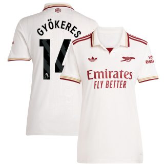 Arsenal adidas Third Shirt 2025-26 - Womens with Gyökeres 14 printing