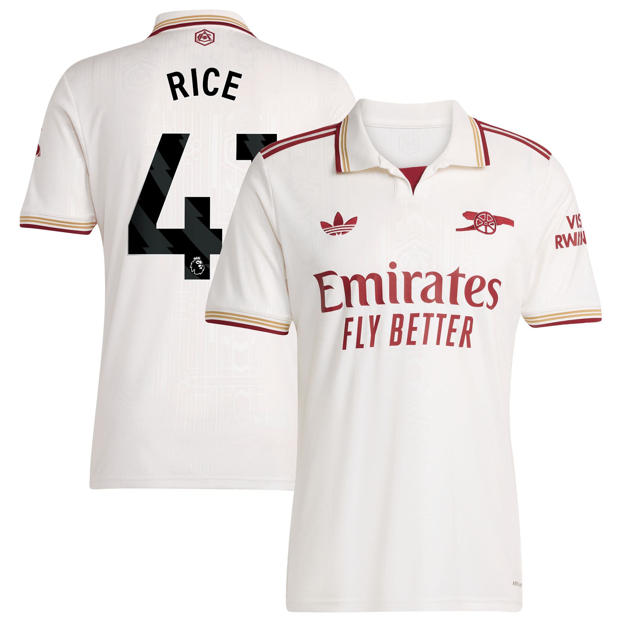 Arsenal adidas Third Shirt 2025-26 with Rice 41 printing