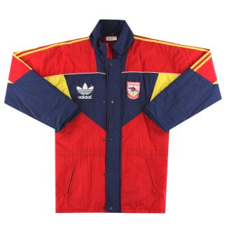 1990-92 Arsenal adidas Bench Coat S - Arsenal / Very good / Small