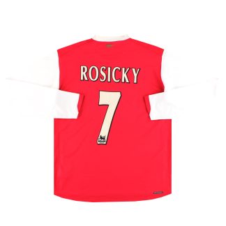 2006-08 Arsenal Nike Home Shirt Rosicky #7 L/S XL - Arsenal / Excellent / XL