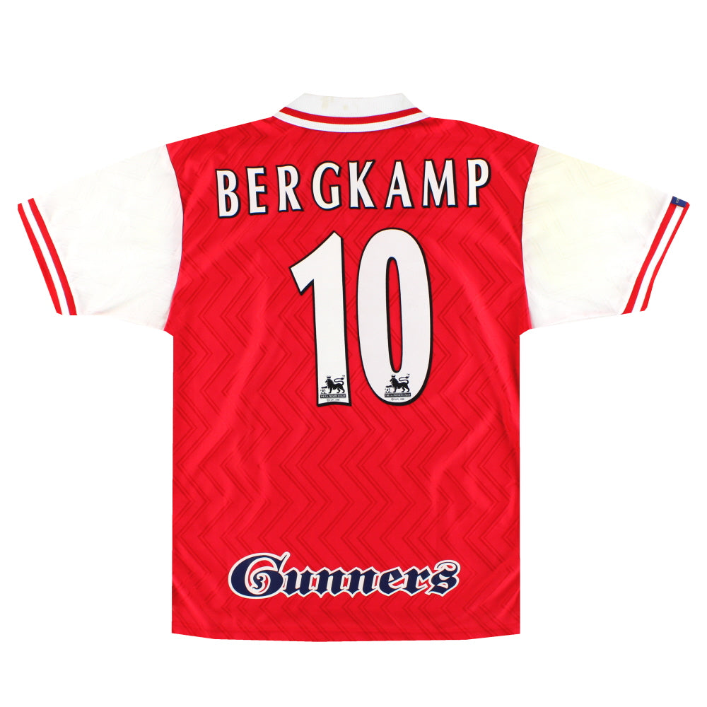 1996-98 Arsenal Nike Home Shirt Bergkamp #10 L - Arsenal / Excellent / Large