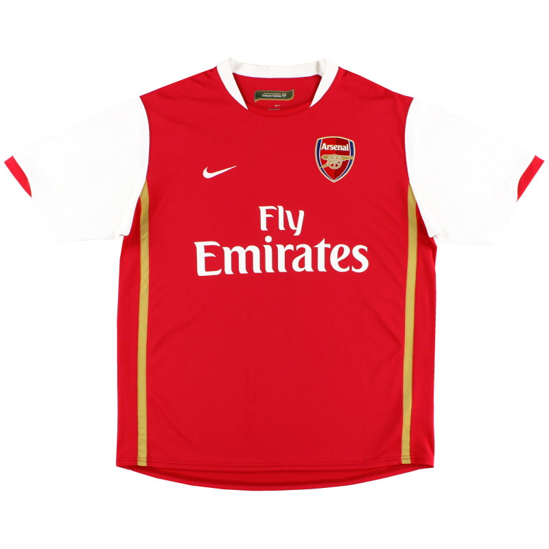 2006-08 Arsenal Nike Home Shirt L - Arsenal / Excellent / Large