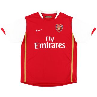 2006-08 Arsenal Nike Home Shirt S - Arsenal / Excellent / Small