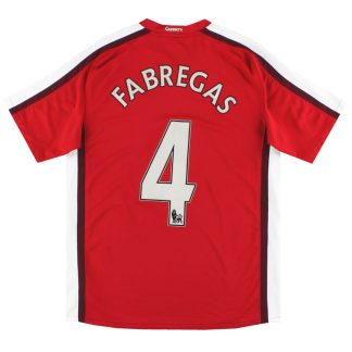 2008-10 Arsenal Nike Home Shirt Fabregas #4 L - Arsenal / Excellent / Large