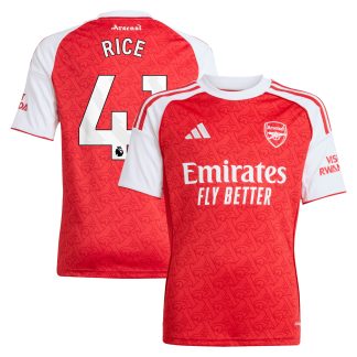 Arsenal adidas Home Shirt 2025-26 - Kids with Rice 41 printing