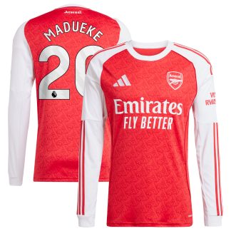 Arsenal adidas Home Shirt 2025-26 - Long Sleeve with Madueke 20 printing