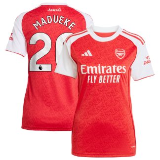 Arsenal adidas Home Shirt 2025-26 - Womens with Madueke 20 printing