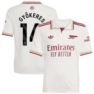 Arsenal adidas Third Shirt 2025-26 - Kids with Gyökeres 14 printing