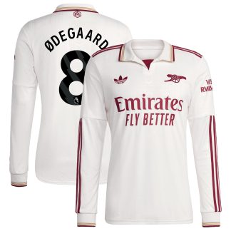 Arsenal adidas Third Shirt 2025-26 - Long Sleeve with Ødegaard 8 printing