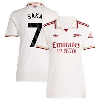 Arsenal adidas Third Shirt 2025-26 - Womens with Saka 7 printing