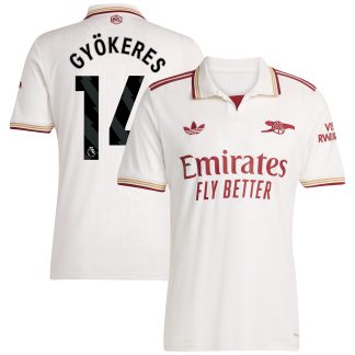 Arsenal adidas Third Shirt 2025-26 with Gyökeres 14 printing