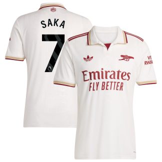 Arsenal adidas Third Shirt 2025-26 with Saka 7 printing