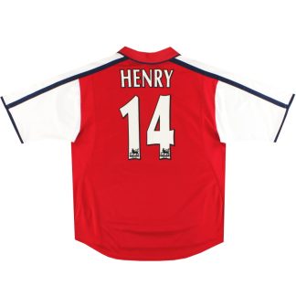 2000-02 Arsenal Nike Home Shirt Henry #14 XL - Arsenal / Excellent / XL