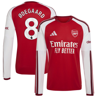 Arsenal adidas Home Shirt 2026-27 - Long Sleeve with Ødegaard 8 printing