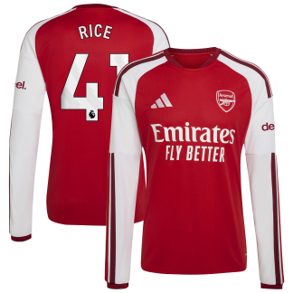 Arsenal adidas Home Shirt 2026-27 - Long Sleeve with Rice 41 printing